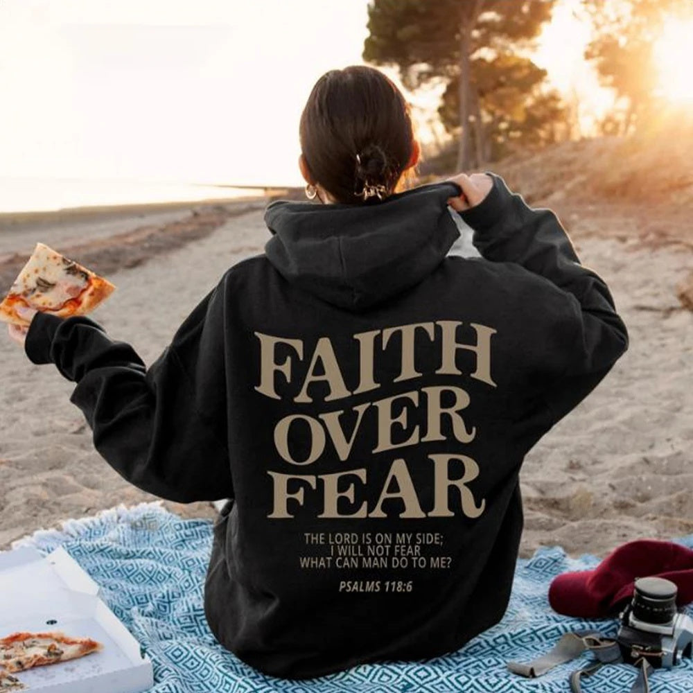 Faith Over Fear Unisex Hoodie, Face Life Boldly.